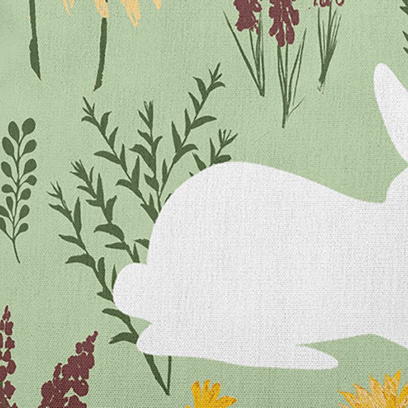 Spring Meadow Bunny Indoor/Outdoor Throw Pillow