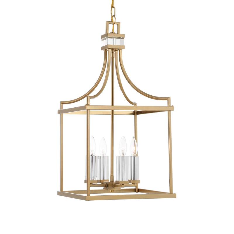 Uttermost Montreal 4 Light Brass Lantern Pendant - 13.875"W x 13.875"D x 27.75"H