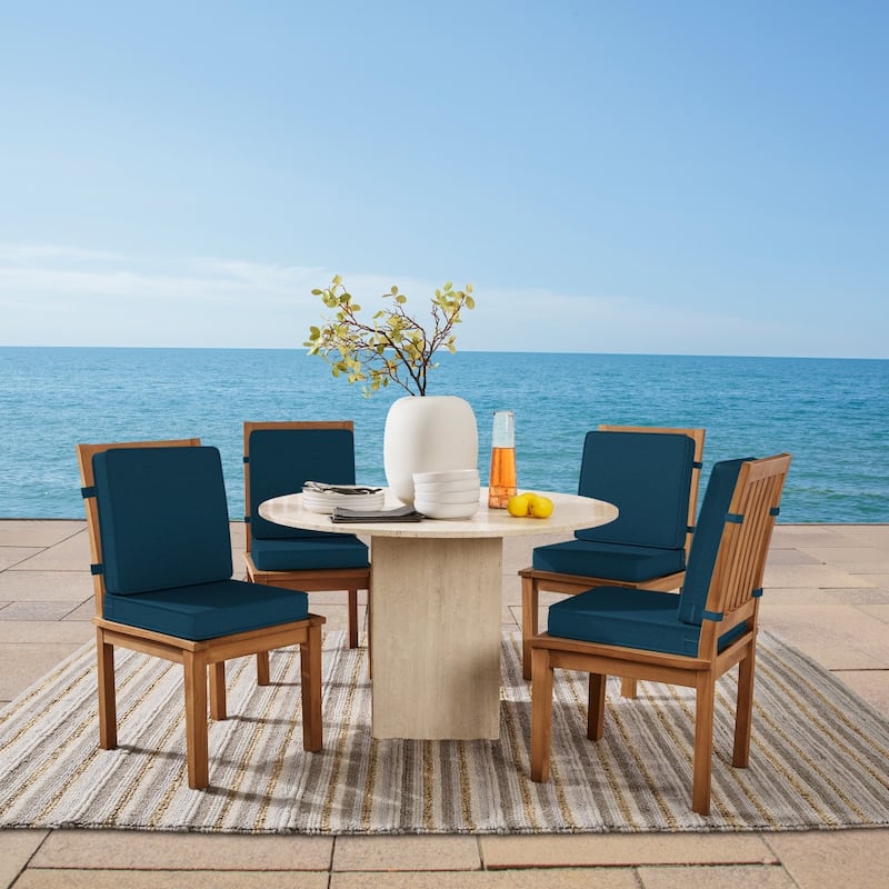 ARDEN Foam Outdoor Double Welted Dining Chair Cushion, 20 x 20
