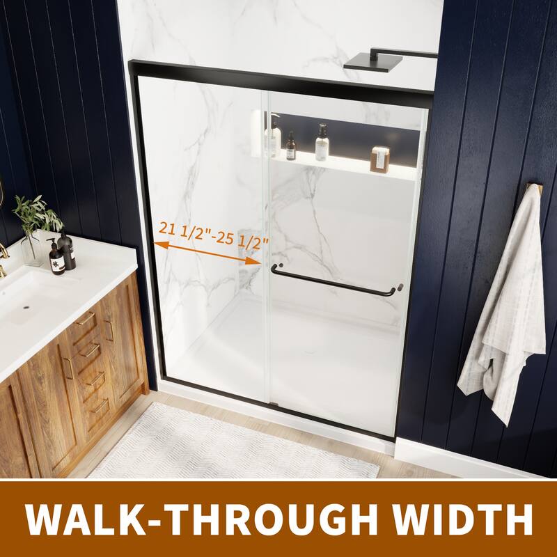 Modland 50-54''x 70'' Glass Shower Door - 50''-54''x 70''