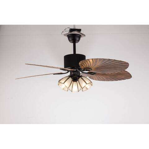 52" 5-Blade Classic Tropical Ceiling Fan with Remote - 52in