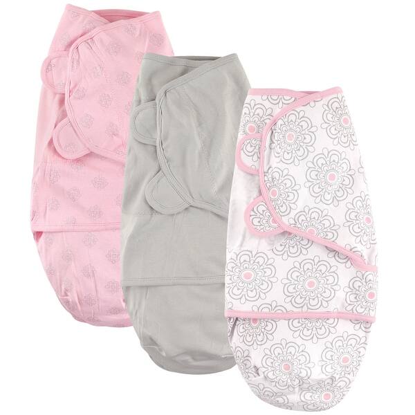 slide 1 of 1, Hudson Baby Infant Girl Cotton Swaddle Wrap, Modern Floral, 0-3 Months - Modern Floral - 0-3 Months 0-3 Months - Modern Floral