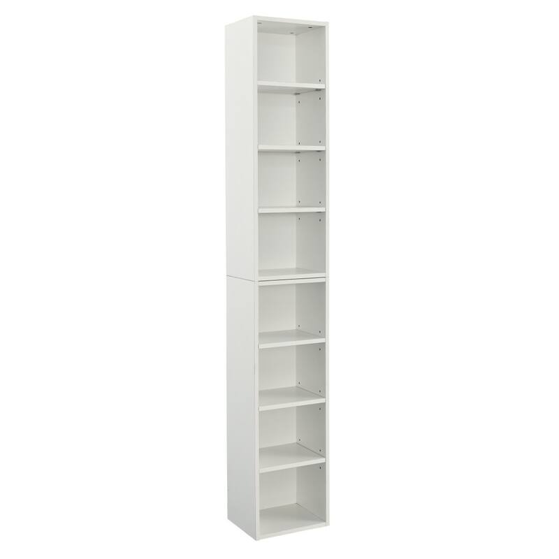 Storage Cabinet Tall Narrow Bookcase Display Bookshelf CD DVD Slim Storage - 11.6"L*9.3"W*70.9"H Inch
