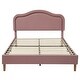 preview thumbnail 66 of 66, Velvet Upholstered Platform Bed Smart LED Bed Frame with Adjustable Height Headboard, Noise-Free Slat Support for Night's Sleep