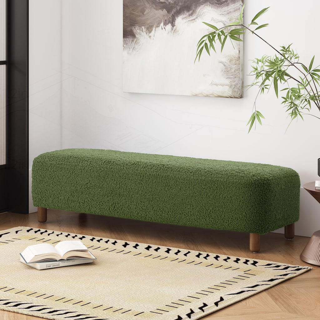 Versatile and Sturdy Ottoman with Plush Cushion for Relaxation