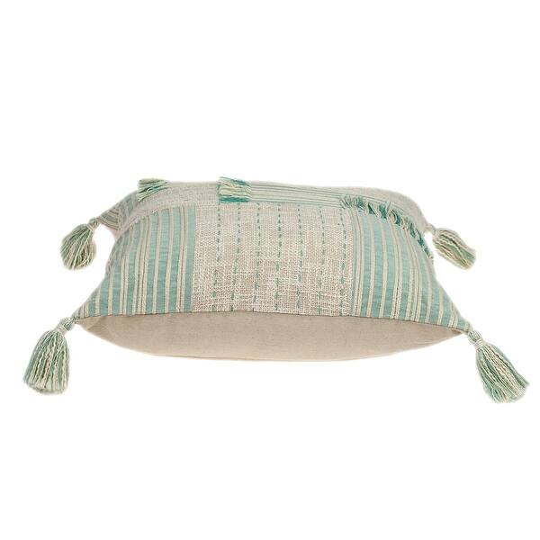 Cream And Mint Woven Throw Pillow Cream And Mint Woven Throw Pillow