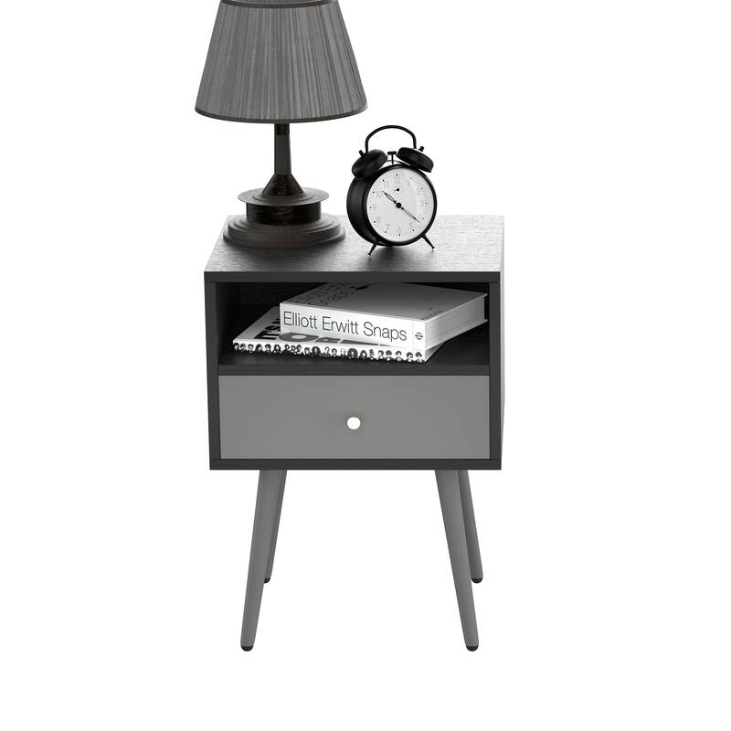 Williamspace Modern 1-drawer Storage Nightstand