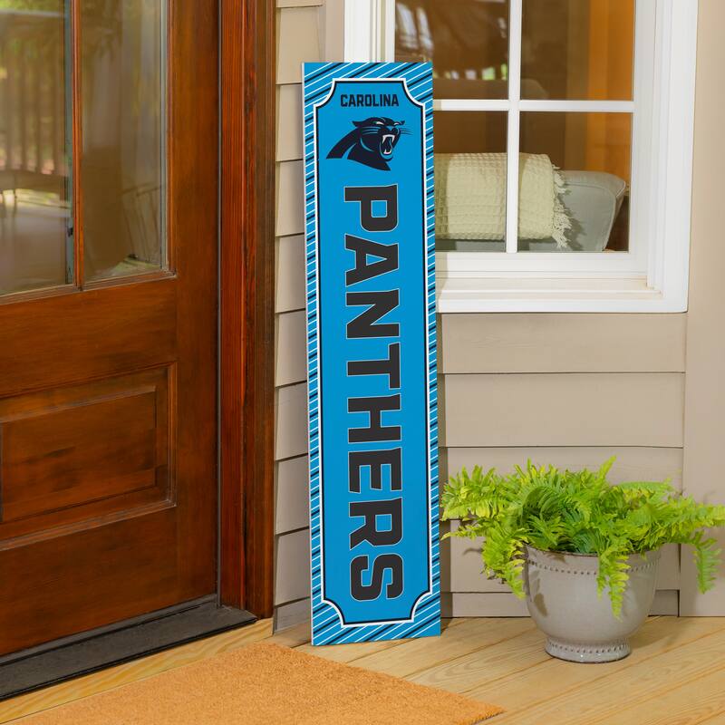 47" Double Sided Seasonal Porch Leaner, Carolina Panthers - 47" x 11.25"