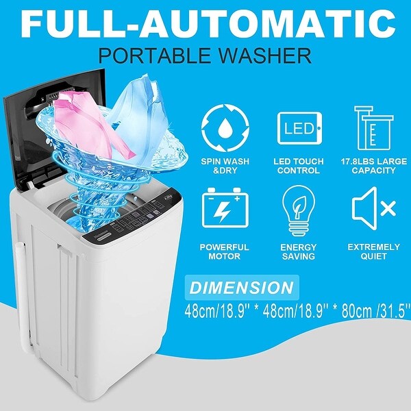 Portable Washer Nictemaw Automatic Washer Machine 1.9 Cu.ft. Bed Bath Beyond 37423044