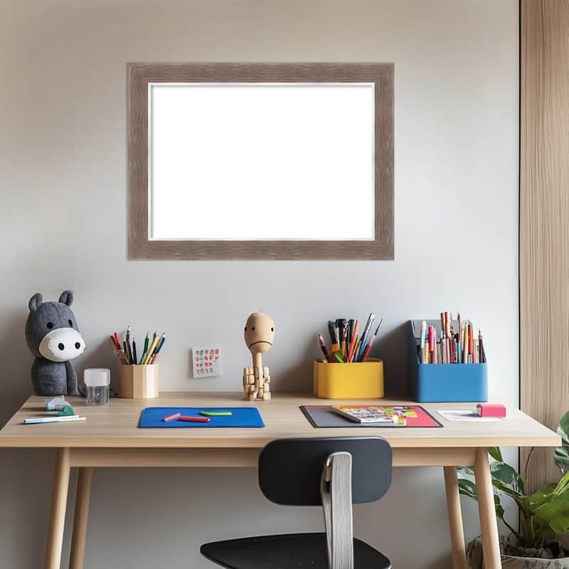 Amanti Art Noble Mocha Framed Dry Erase Magnetic Board
