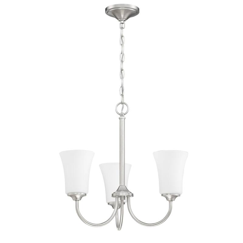 Craftmade Gwyneth 3 Light 20" Wide Chandelier with Frosted Glass