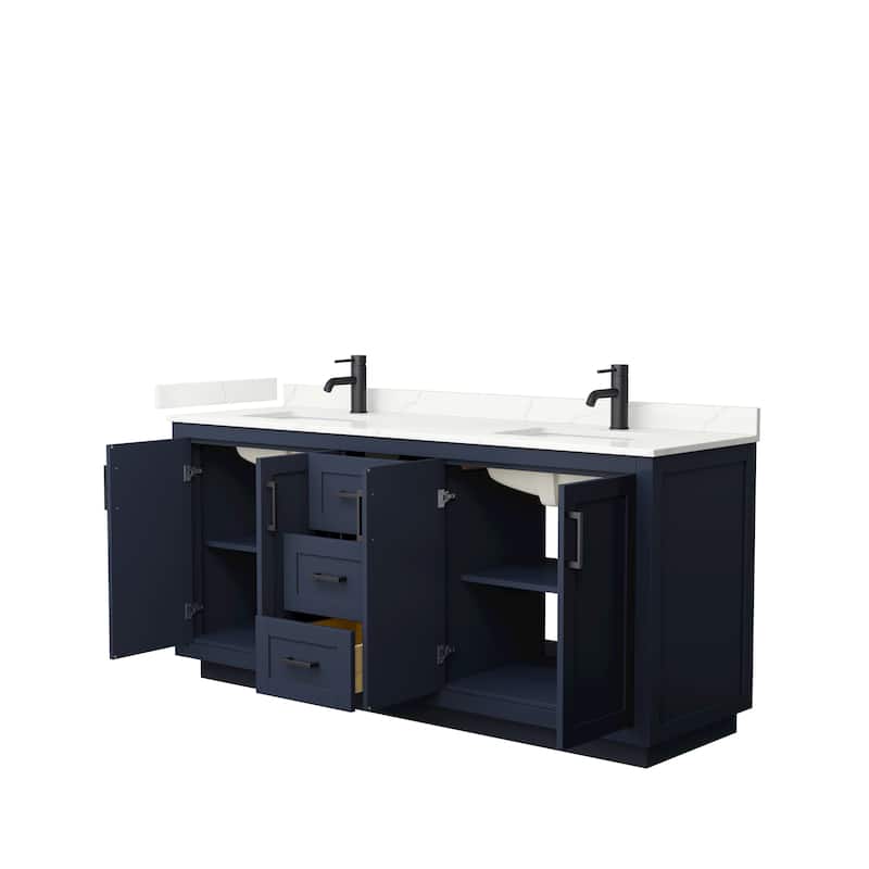 Miranda 72-inch Double Vanity, Quartz Top