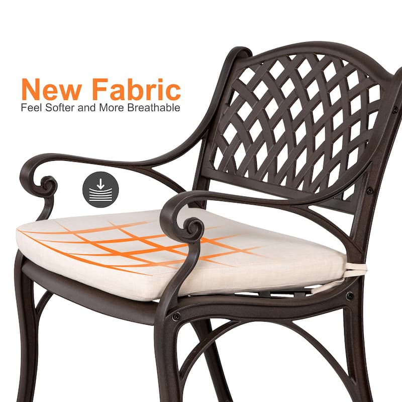 Outdoor Indoor 2-Pack 18 Inch x 20 Inch Chair Replacement Seat Cushions
