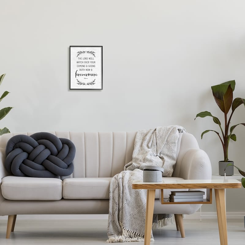 Stupell Religious Scripture Prayer Comforting Typography Sign Framed Wall Art, Design by Lettered and Lined - White