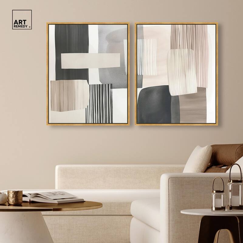 Floating Shapes II Canvas Set of 2 by Art Remedy