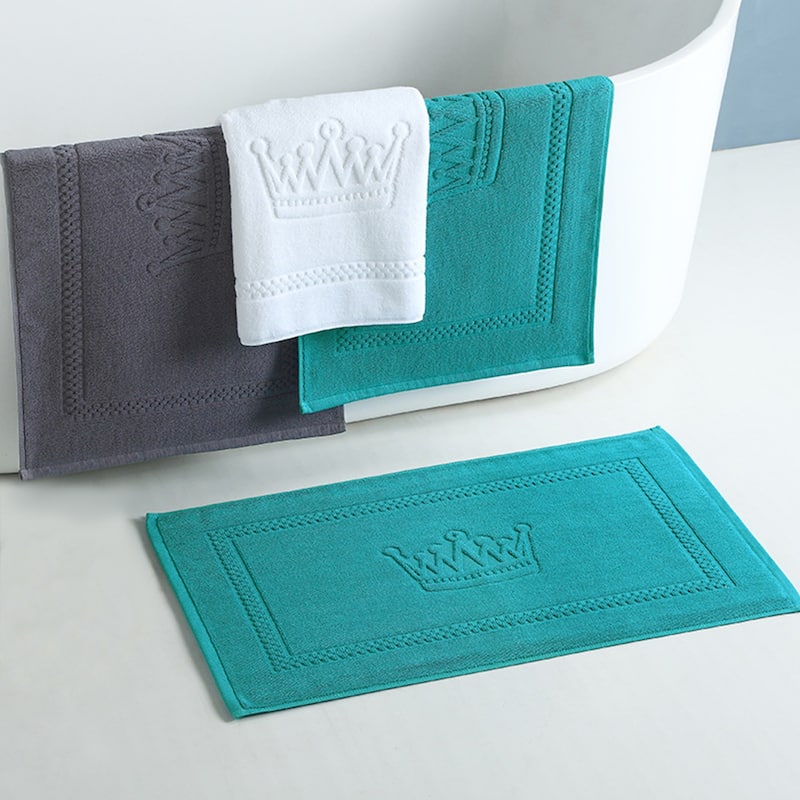 Absorbent Bath Rugs Reversible Cotton Spa Quick Dry Non Slip Bathroom Mat Home Necessities Hotel