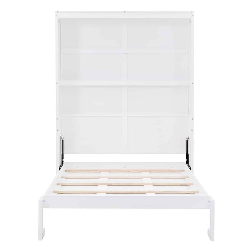 Merax Murphy Bed Wall Bed with Shelves