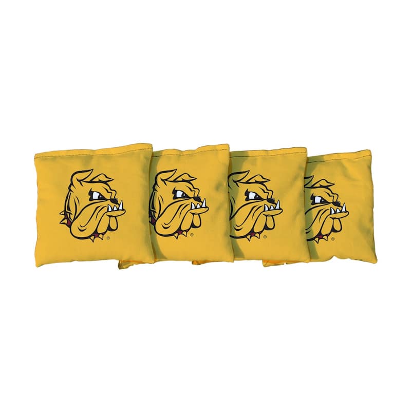 Minnesota Duluth Bulldogs Yellow Cornhole Bags - All-Weather Resin Filled