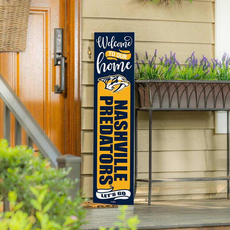 47" Double Sided Seasonal Porch Leaner, Nashville Predators - 47" x 11.25"