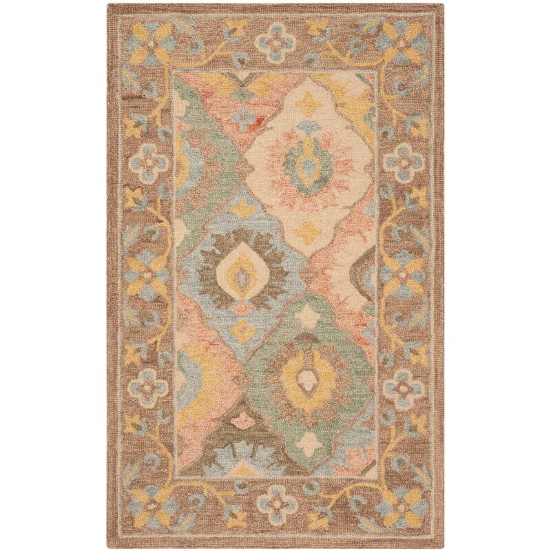 SAFAVIEH Handmade Suzani Goffreda Boho Tribal Wool Rug