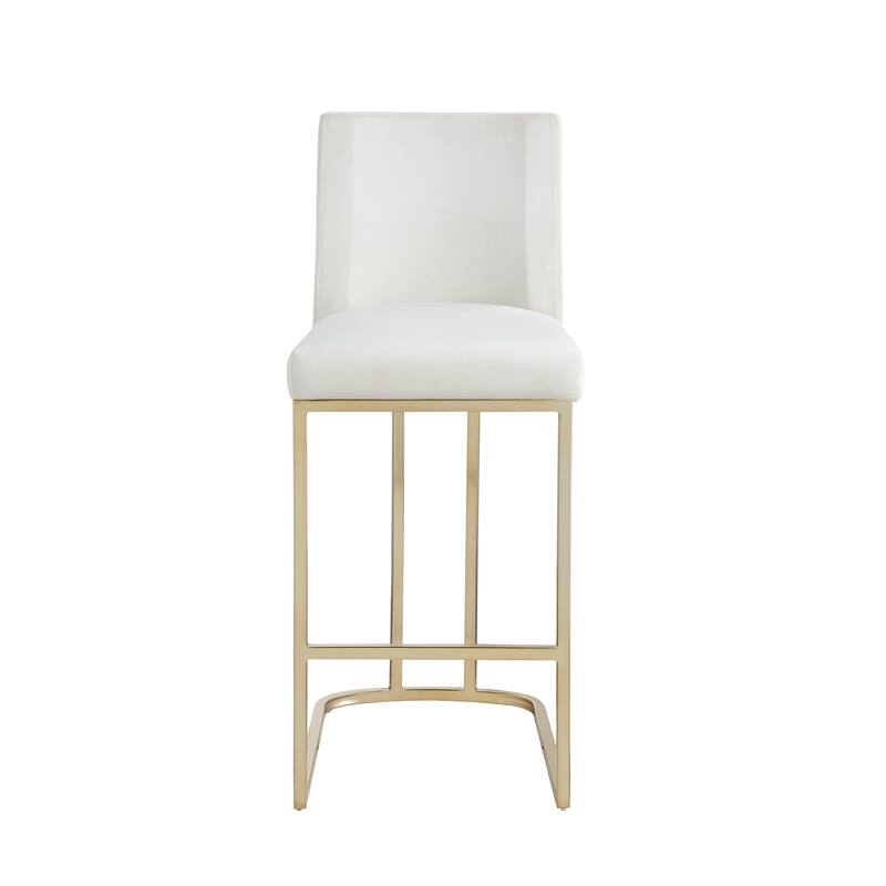 Counter Height 26" Bar Stools with Back, Gold Brushed Barstools