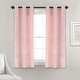 preview thumbnail 95 of 95, Porch & Den Lapeyrous Velvet Solid Room Darkening Window Curtain Panel Set 38"W x 63"L - Blush