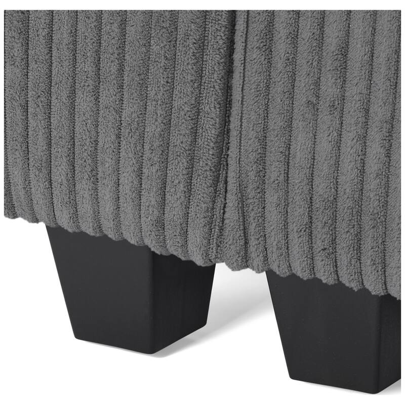 Hamilton 4-Piece Corduroy Upholstered Modular Sectional with USB Port