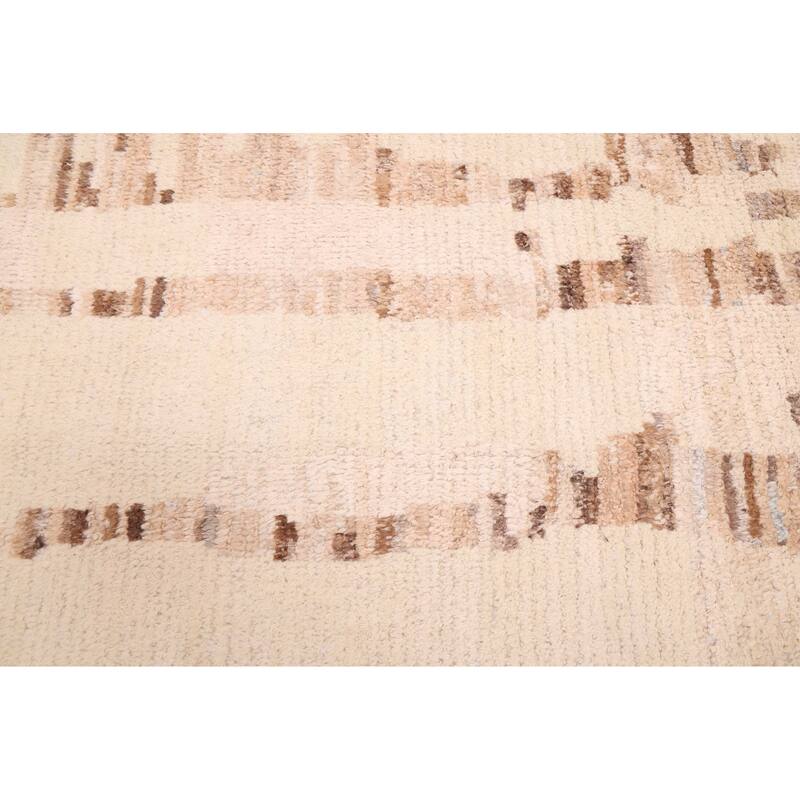 ECARPETGALLERY Hand-knotted Pak Finest Marrakesh Cream Wool Rug - 8'11 x 11'11