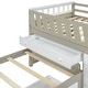 preview thumbnail 8 of 24, L-shaped Space-Saving Twin Loft and Platform Bed with 7 Drawers and Full Guardrails