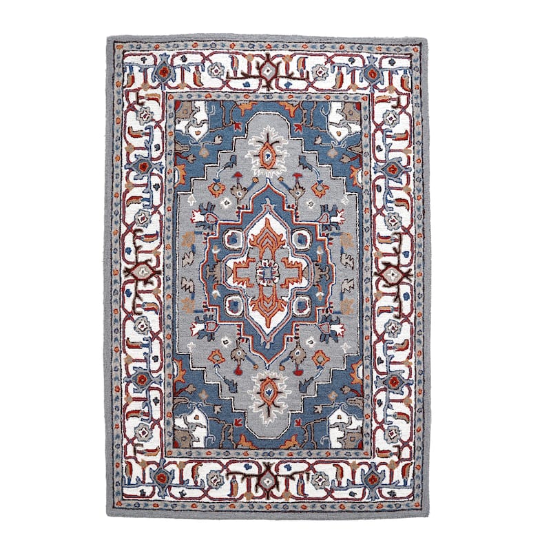 George Towne Living Persian Floral Luxury Handmade Traditional Persian Wool Area Rug
