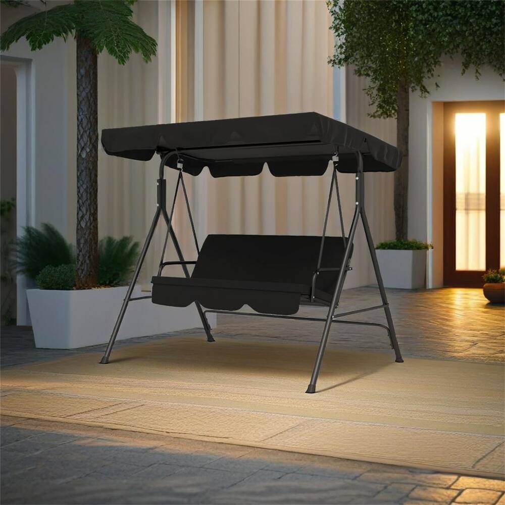 3-Seat Outdoor Patio Swing Chair