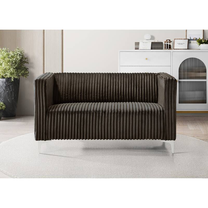 Clayfell Gavin Velvet Square Arm Chair/ Loveseat/ Sofa
