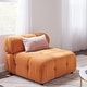 preview thumbnail 1 of 21, Armless Single Sofa Velvet Living Room Chair Orange