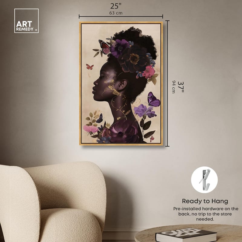 Burgundy Nectar Canvas by Art Remedy