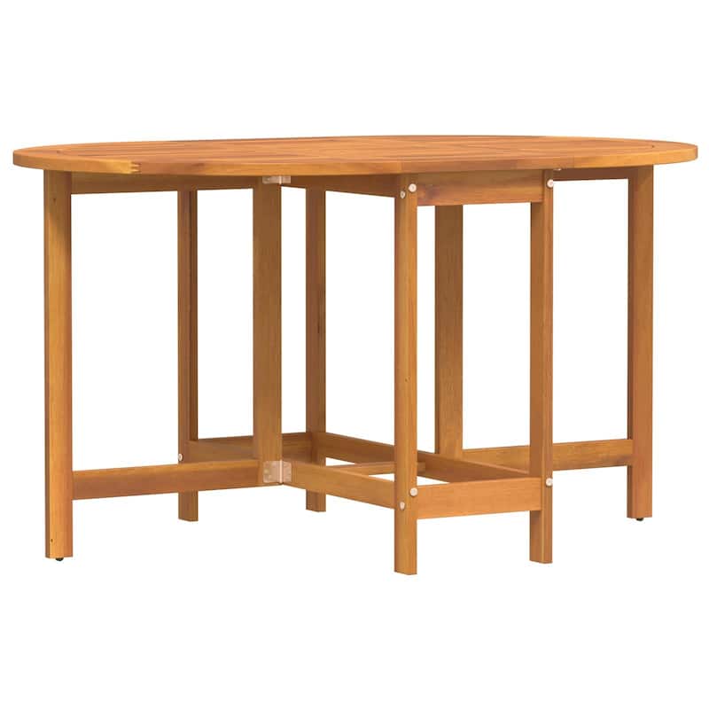 vidaXL Outdoor Tables Natural wood Solid Acacia wood Medium Foldable - 23.6 x 43.3 x 28.7