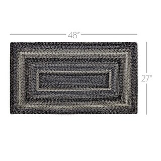 Sawyer Mill Black White Jute Rug Rect w/ Pad 27x48 - Bed Bath & Beyond ...