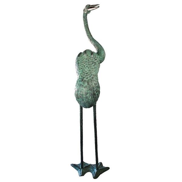 Shop Design Toscano Colossal Curved Neck Crane Bronze Garden