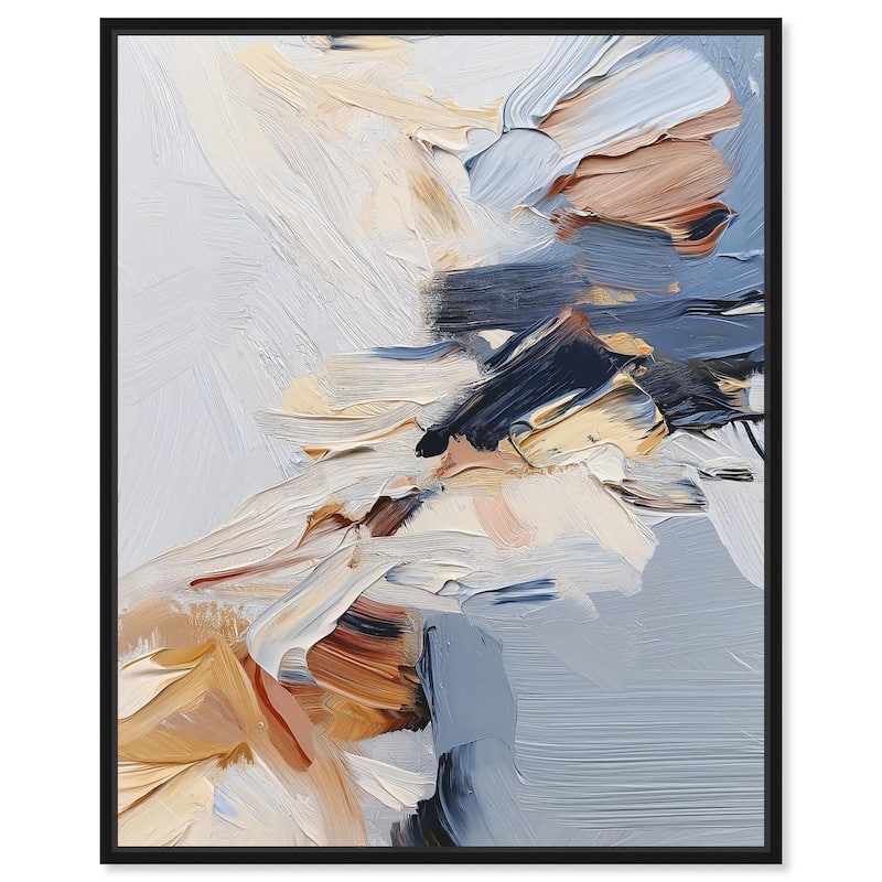 A Symphony in White II Canvas by Art Remedy - 20" x 24" - Black