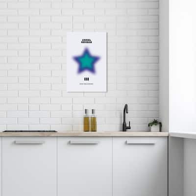 Wynwood Studio Spiritual and Religious Angel Number New Beginning Blue and Teal Modern & Contemporary Wall Art Canvas Print
