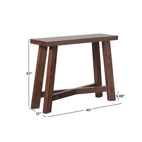 Walker Edison Modern Farmhouse Easy Assembly Solid Wood Entry Table ...