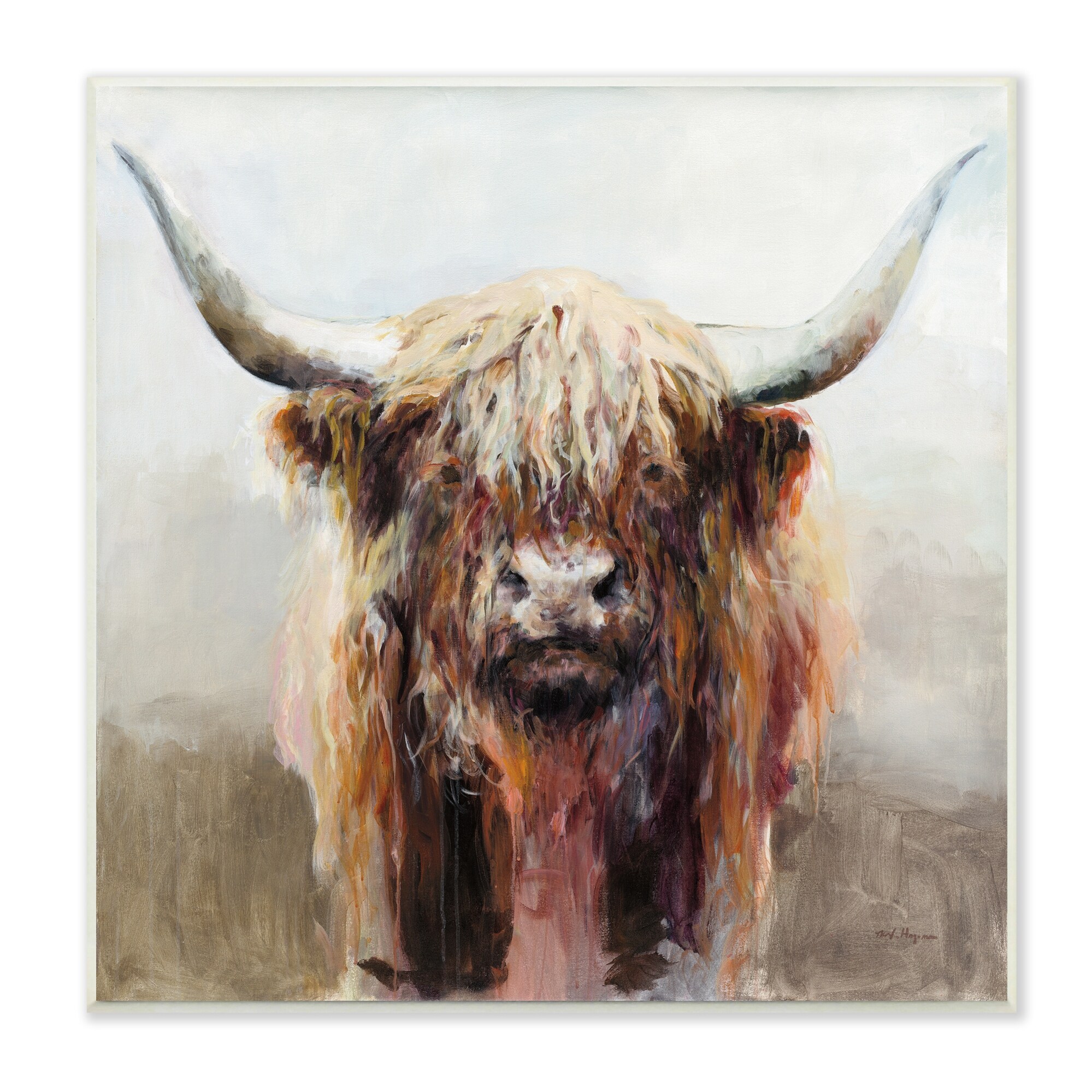 Stupell Industries Abstract Shaggy Cattle Portrait Brown Farm Animal Wood  Wall Art - On Sale - Overstock - 34151020