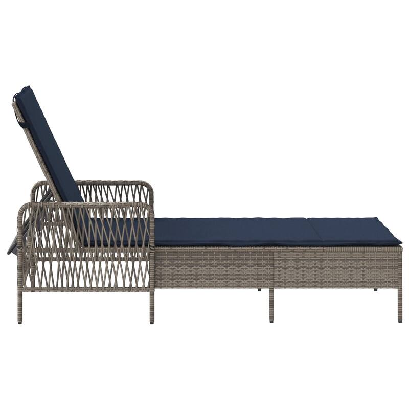 Adjustable Sun Lounger - 61.8 x 21.7 x 36.2 in