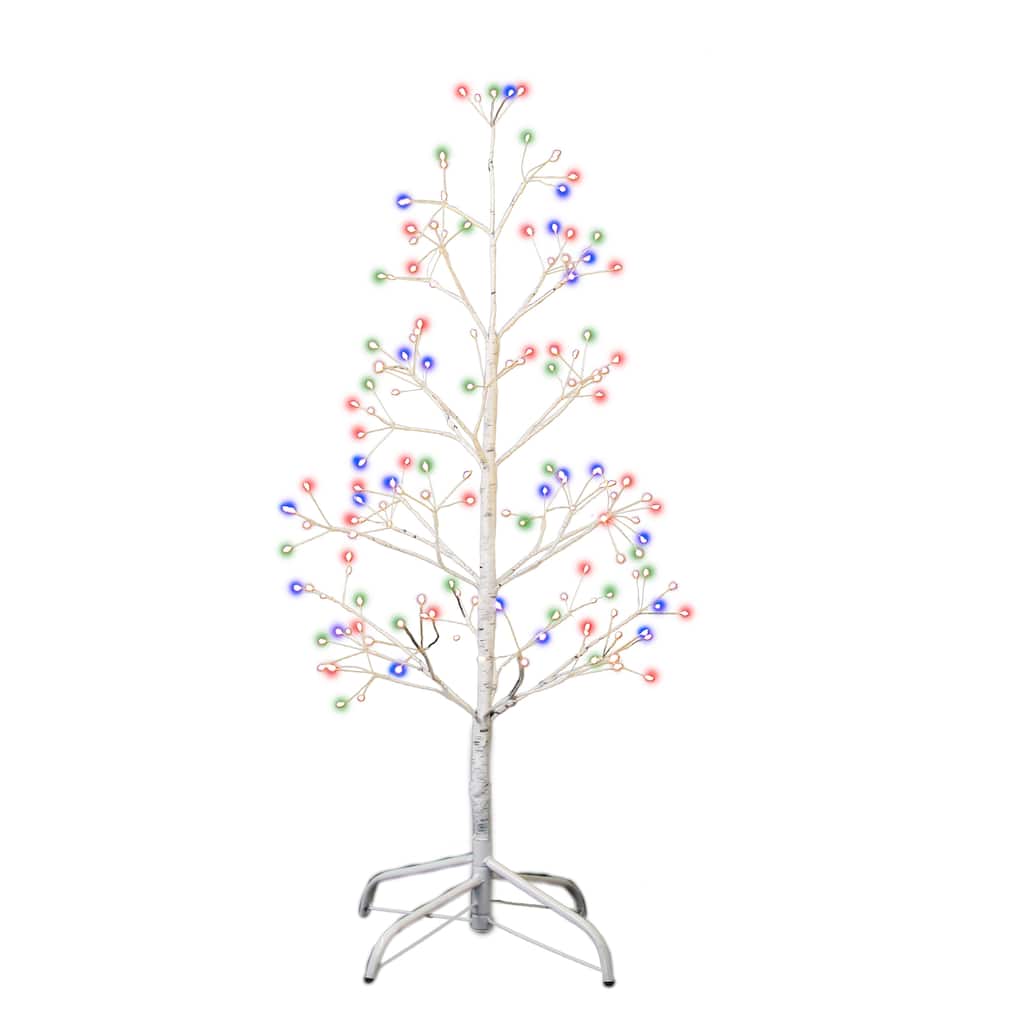 Kurt Adler 3-Foot White Birch Twig Tree with Multi-Color 8-Function Lights - 3'