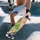 preview thumbnail 6 of 10, 42 in. Green Longboard Skateboard Drop Through Deck Complete Maple Cruiser Freestyle, Camber Concave