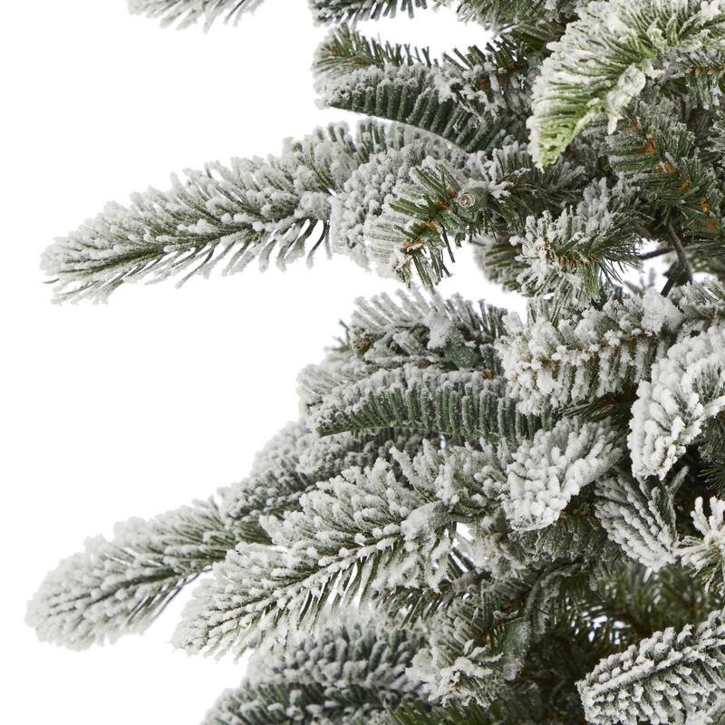 6.5Ft Pre-Lit Christmas Tree - Alpine Artificial Tree with Warm White Lights & Bendable Branches - Holiday Decor - 72