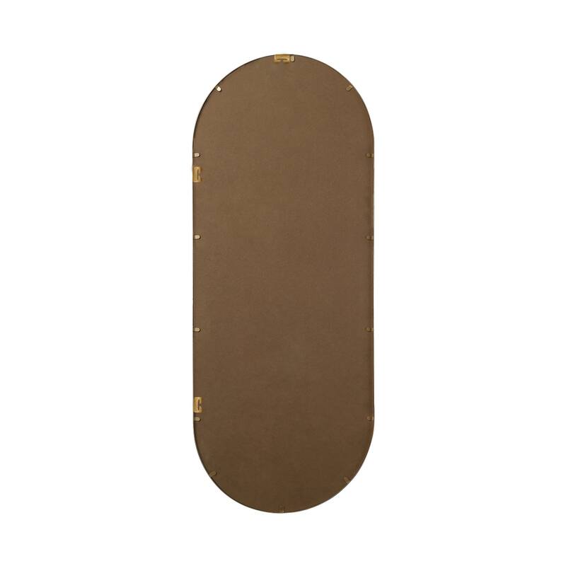 Indigo Home Metal Frame Oval Mirror 24x60 Inch