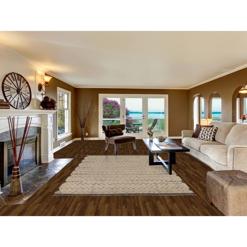 Chevron Style Moroccan Area Rug Hand-Knotted Wool Carpet - 6'3"x 9'8"