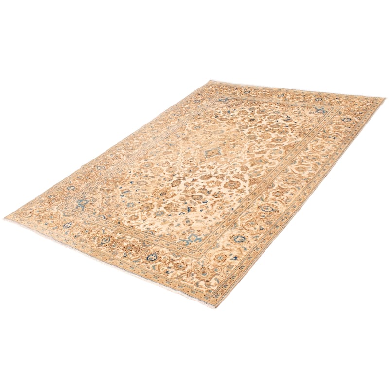 ECARPETGALLERY Hand-knotted Antalya Vintage Beige Wool Rug - 7'8 x 10'11