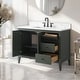 preview thumbnail 83 of 128, Vanity Art 42" Single Sink Bathroom Vanity Cabinet with Engineered Marble Countertop