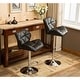 preview thumbnail 49 of 54, Roundhill Furniture Glasgow Height-adjustable Tufted Faux Leather Bar Stools (Set of 2)